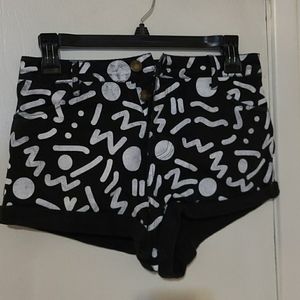 Lazy Oaf squiggly high waisted shorts